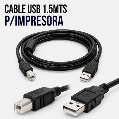 CABLE USB PARA IMPRESORA 1.5 Metros