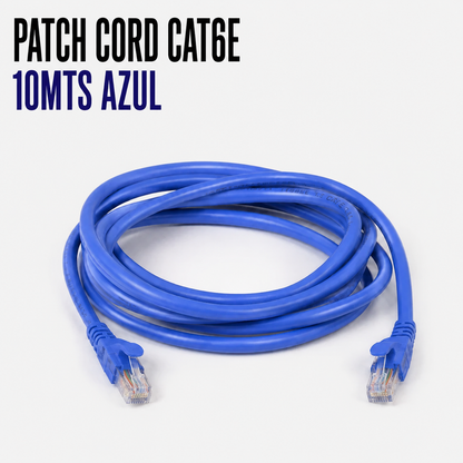 Cable Patch Cord CAT.6 10 Metros Azul