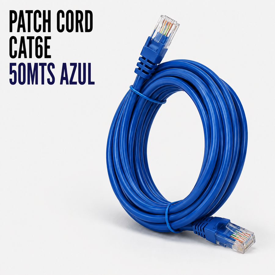 Cable Patch Cord CAT.6 50 Metros Azul