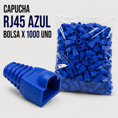 Capucha RJ45 Azul – Bolsa x 1000 Unidades