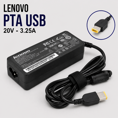 CARGADOR NB COMPATIBLE LEN 20V 3.25A PTA. USB