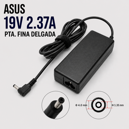 Cargador para Laptop ASUS 19V 2.37A – Punta Fina Delgada