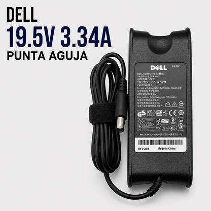 Cargador para Laptop Dell 19.5V 3.34A – Punta Aguja