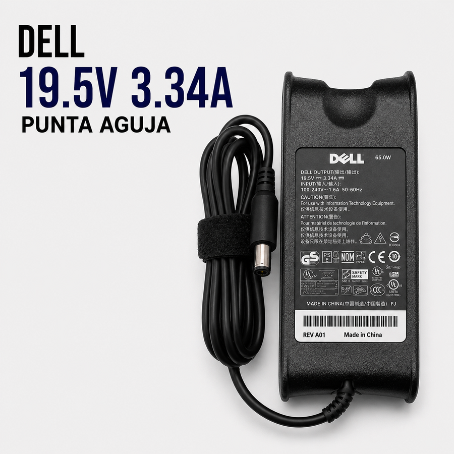 Cargador para Laptop Dell 19.5V 4.62A – Punta Aguja
