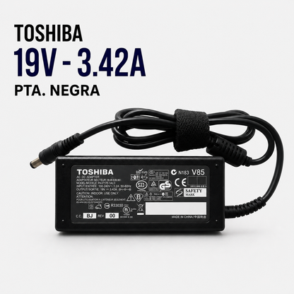 Cargador para Laptop Toshiba 19V 3.42A – Punta Negra