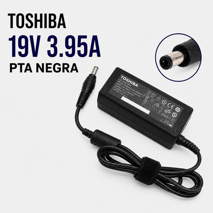 Cargador para Laptop Toshiba 19V 3.95A – Punta Negra