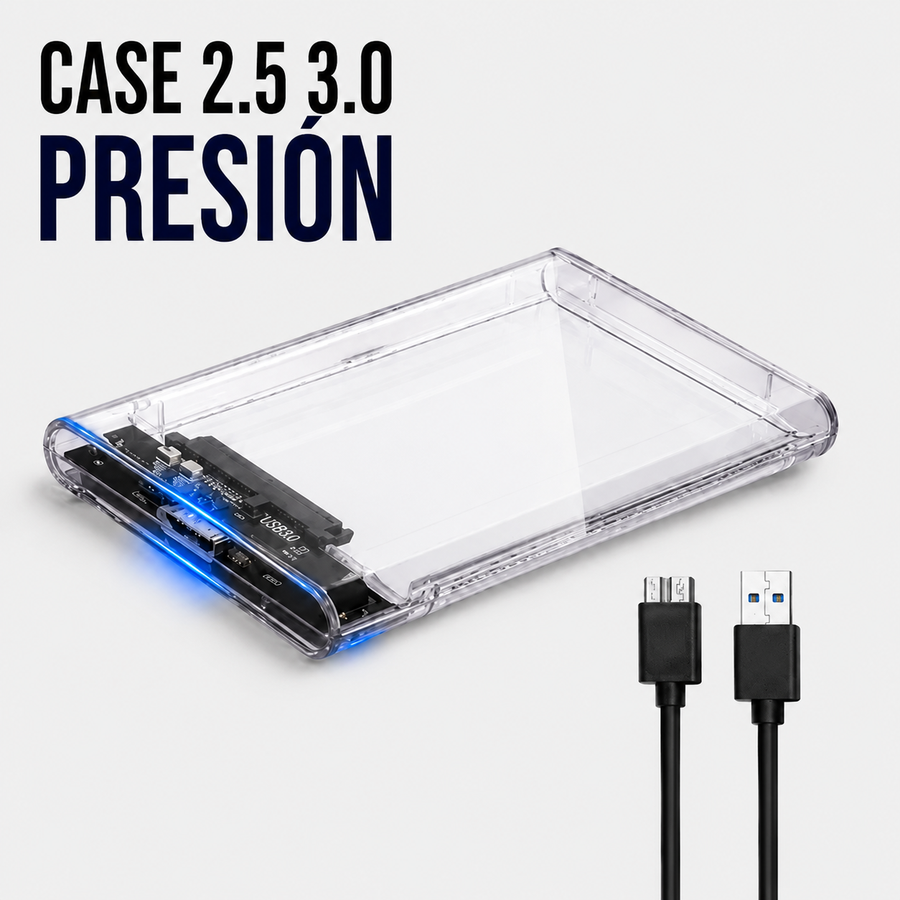 Case para Disco Duro Externo 2.5" USB 3.0 de Presión