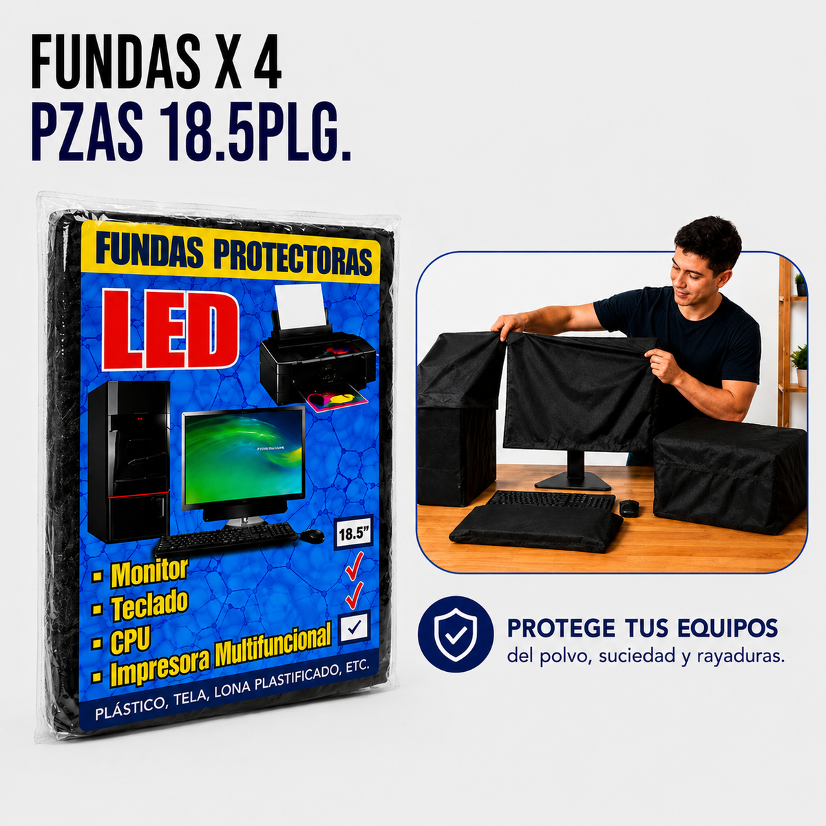 Fundas Protectoras para PC 4 Piezas – 18.5 Pulgadas
