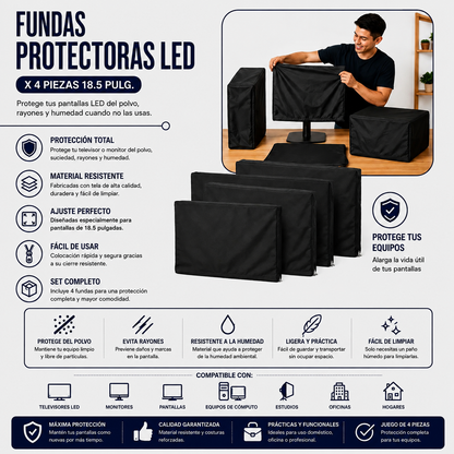 Fundas Protectoras para PC 4 Piezas – 18.5 Pulgadas