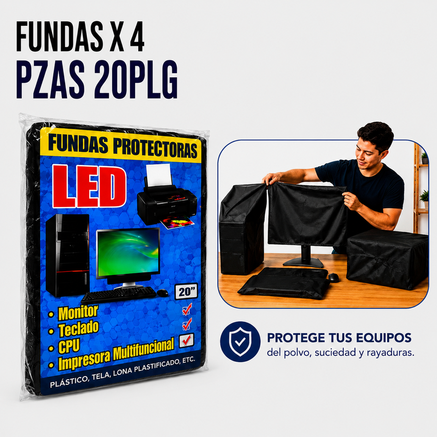 Fundas Protectoras para PC 4 Piezas – 20 Pulgadas
