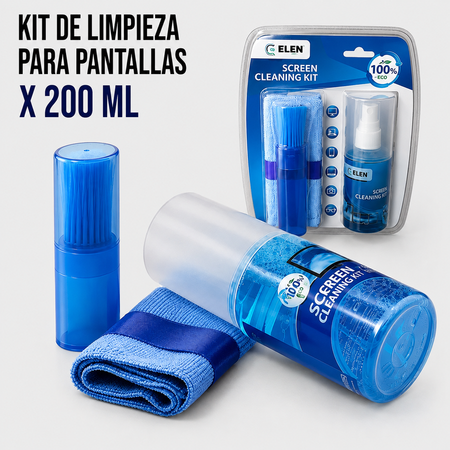 KIT DE LIMPIEZA PARA PANTALLAS X 200 ML
