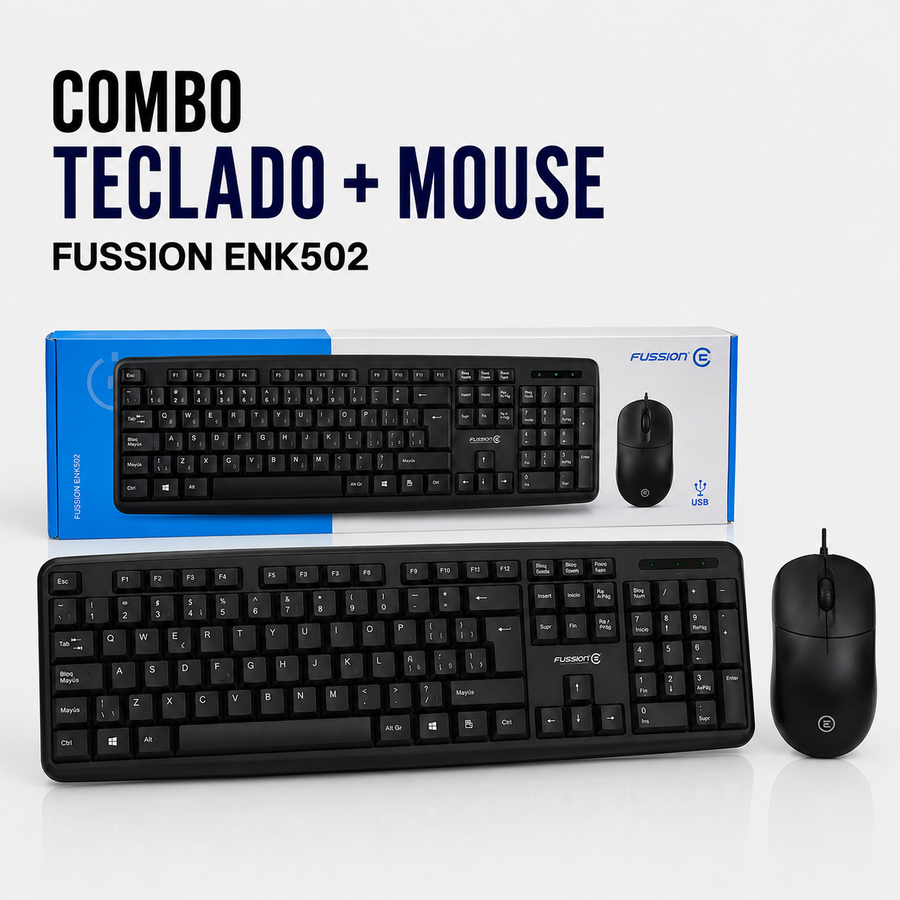 Combo Teclado + Mouse USB Fussion ENK502