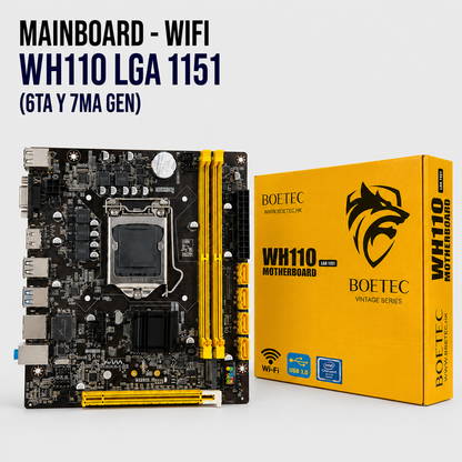 Mainboard Boetec WH110 WiFi – Socket LGA 1151 (Compatible con Intel® 6.ª y 7.ª Generación)