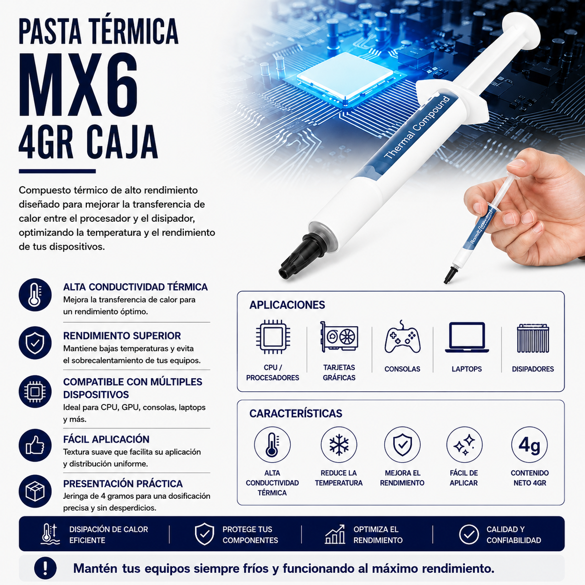Pasta Térmica MX6 – 4 g