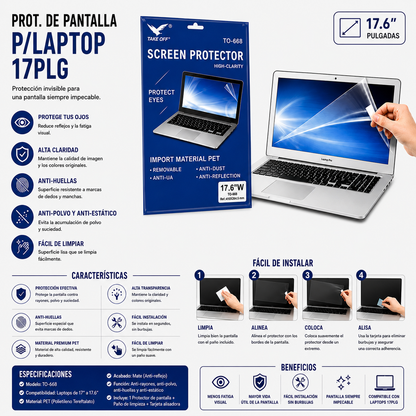 PROTECTOR DE PANTALLA PARA LAPTOP 17 Pulgadas