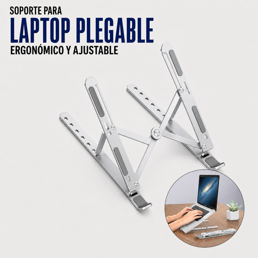 SOPORTE DE ALUMINIO P/LAPTOP 15.6 PULG.