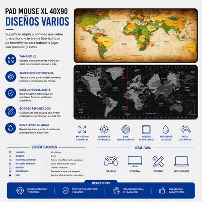 Pad Mouse XL 40 × 90 cm – Diseños Variados