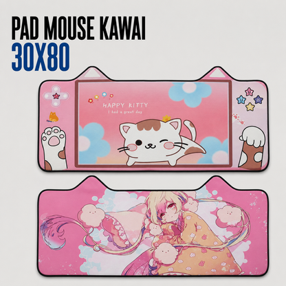 Pad Mouse Kawaii XL 30 × 80 cm – Diseños Variados