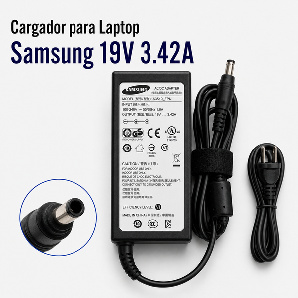 Cargador para Laptop Samsung 19V 3.42A