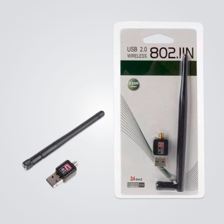 USB red Wireless Nano 1200Mbps 802.11N + Antena DBI